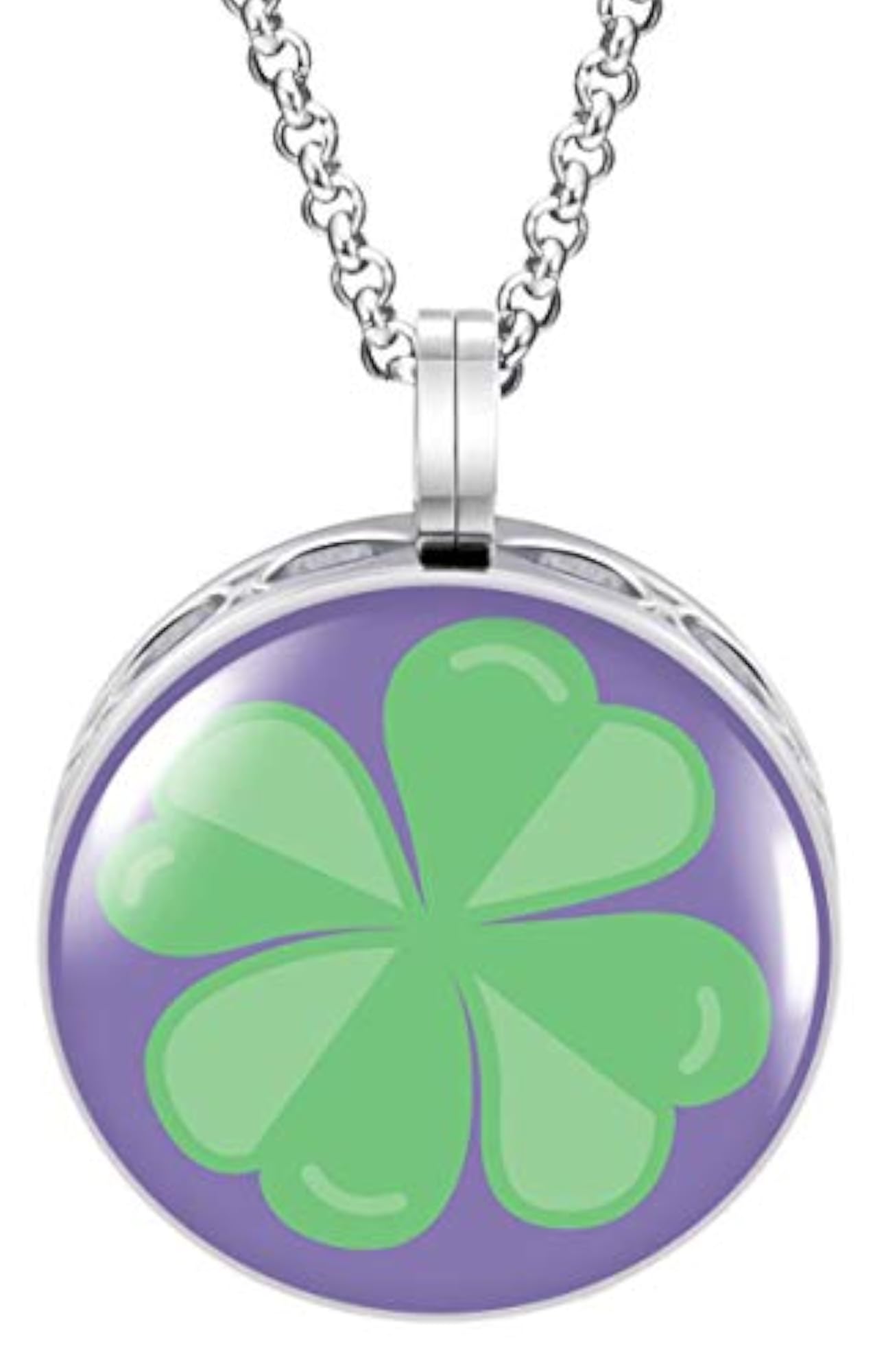 Four Leaf Clover Essential Oil Diffuser Necklace Gift Set