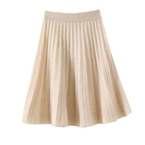 Women's High Waist Solid Knitting Skirt Wool Knitted Fashion A-Line Mini Skirts2
