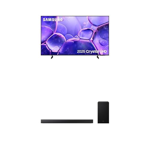 Samsung Smart TV 55'' U8000F Crystal UHD 4K TV, Crystal Processor 4K, Motion Xcelerator, Gaming Hub, Knox Security, Metal Stream Design [2025]