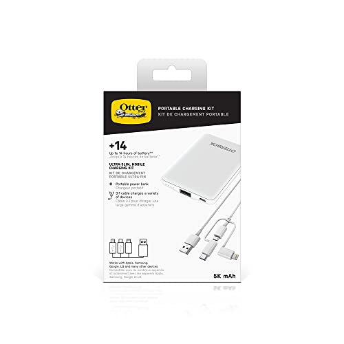 Otterbox 3-In-1 Mobile Charging Kit 5K Mah-White #TOP4