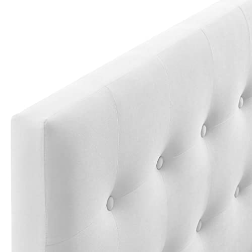 Modway Emily Queen Biscuit Tufted Performance Velvet Headboard, White #TOP5