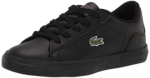 Lacoste Unisex-Child Legacy Lerond Sneaker, Blk/Blk, 4 Toddler