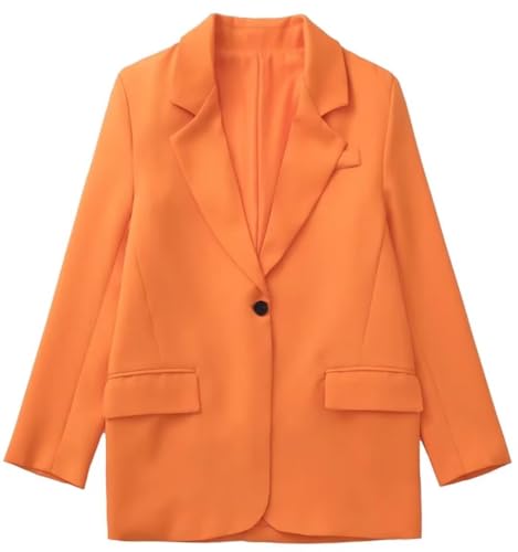 Blazer décontracté à un bouton pour femme : veste de costume bureau et quotidien