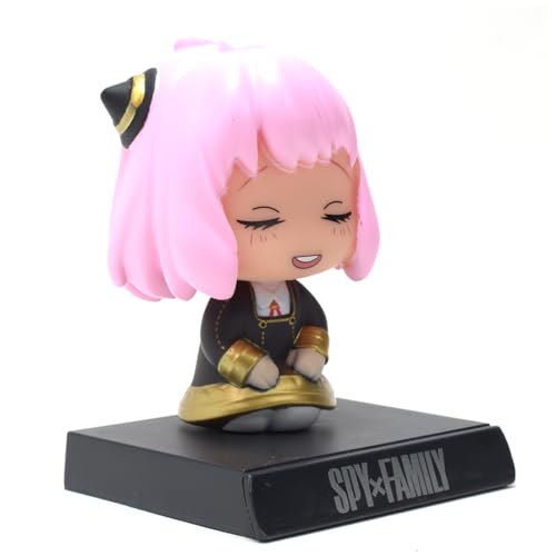 Image of Daiyamondo Super Hero Anime Polyvinyl Chloride Action Figure Bobble Head for Car Dashboard Office & Study Table Decoration for Everyone (Spy Pink Girl),9 X 7.5 cm