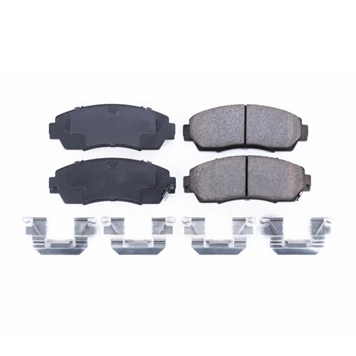 Image of PowerStop Front Brake Pads for Acura RDX 2007-12 |Honda Accord Crosstour 2010-11 |CR-V 2007-11 |Crosstour 2012 |Odyssey 2005-10 - Z17 Ceramic Brake Pads with Installation Hardware, 17-1089