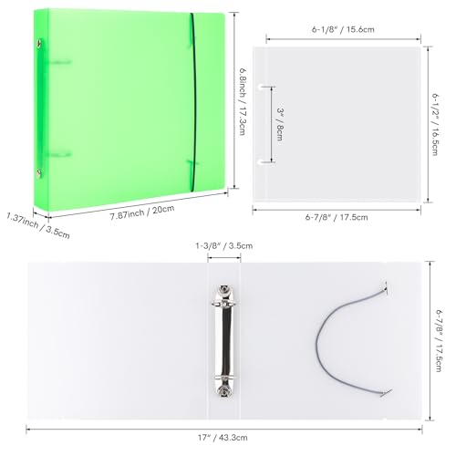 Image of Cookie Stencil Storage Binder for Storage 6x6inch Stencils,Die Cuts,DIY Scrapbooking,Clear Stamp,Storage Folder Organizer Include 1 Green Cover,50 Sleeve,50 Backing Paper and 10 Sheets Divider Tabs