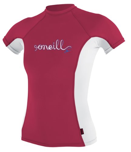 Image of O'Neill Girls Skins Short Sleeve Crew (Turq /White)