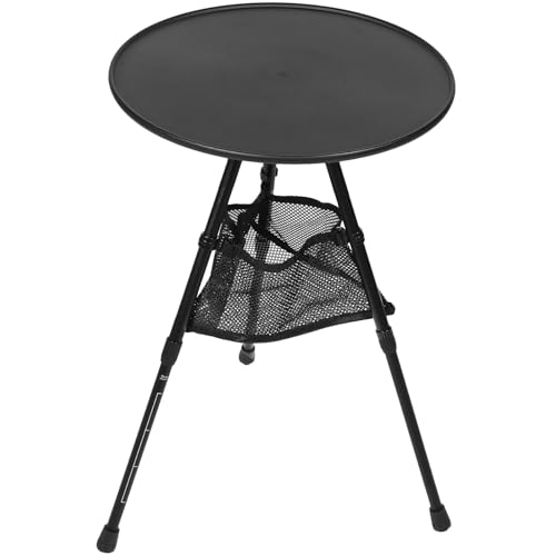 GALPADA Folding Table Camping Table Special Design Rounded Aluminum Alloy Lightweight Portable Foldable Safe to Use Prevent Bumping and Scratching for Picnic and Hiking