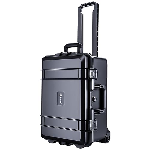 Lykus HC-5220 Grand Valise Rigide imperméable avec roulettes et Mousse, Taille intérieure 52x36x24,5 cm, adaptée aux appareils Photo, objectifs, équipements électroniques et Plus
