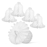 ノーブランド品 5個 蜂の巣ベル吊り飾り ペーパーハニカム装飾 軽量簡単立 結婚式