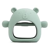 Baby Teether,Baby Teething Toys Silicone Teether Toy for Infants 3+ Months, Never Drop Baby Mitten T
