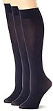 Women's Opaque Trouser Socks 3 Pairs Pack (Navy)