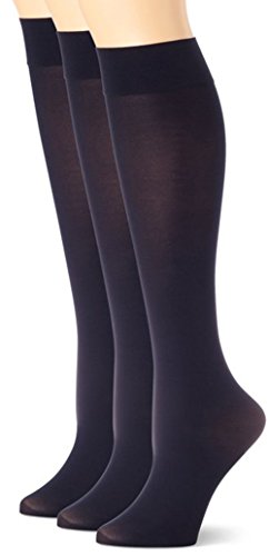 Sox Market Women's Opaque Trouser Socks 3 Pairs Pack (Navy)