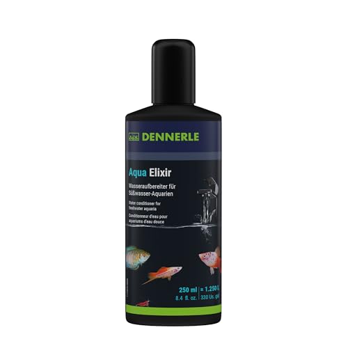 Dennerle Aqua Elixir, 250 ml - Wasseraufbereiter für Süßwasser Aquarien, für fischgerechtes Aquarienwasser