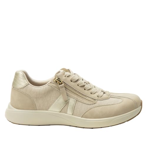 Alegria Women's Eazeer Lightweight Fashion Sneaker with Cork Footbed for Arch Support and Side Zipper for Easy Slip On and Off2