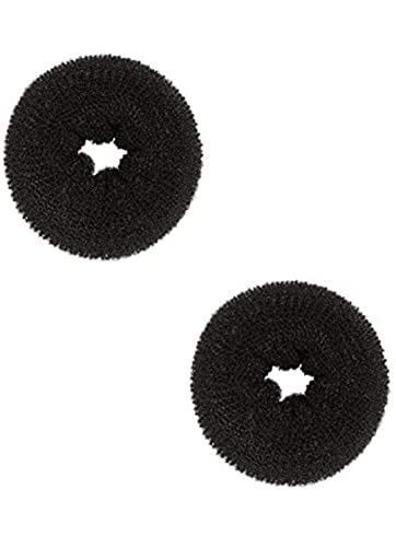 Image of Tressedup Hair Hair Donut Bun Maker Hair Styling Tools For Women's & Girl's (Black Colour) - Pack of 2