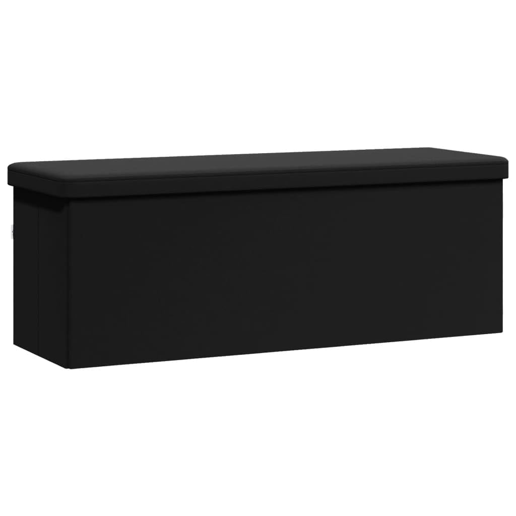 Genérico Banco de almacenaje Plegable de PVC Negro,Mobiliario,Bancos,Bancos para recibidores y almacenamiento-374906