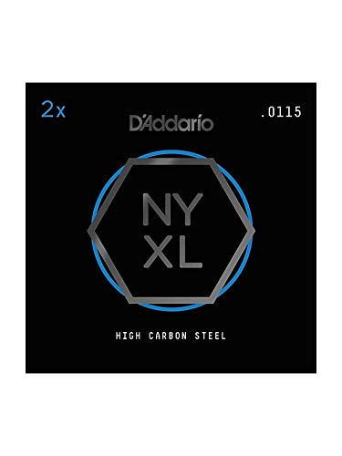 D’Addario NYPL0115 Corde pour guitare (Pack de 2) – Tirant .0115 - Les Beatles, Paul McCartney, John Lennon, RIngo Starr, George Harrison D'Addario NYPL0115 Corde pour guitare (Pack de 2) - Tirant .0115