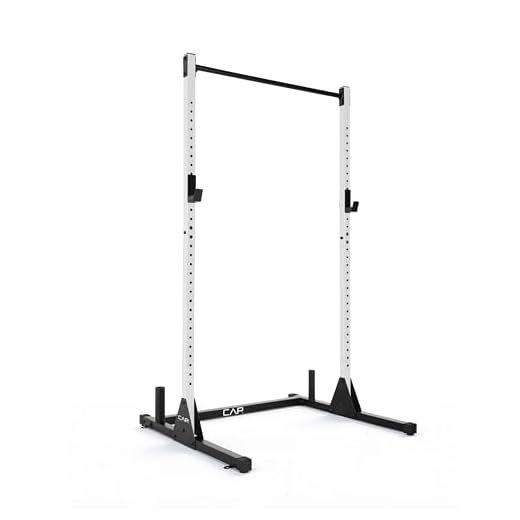 CAP FM-905Q Power Rack with Pull-Up Bar, 500lb Capacity, White