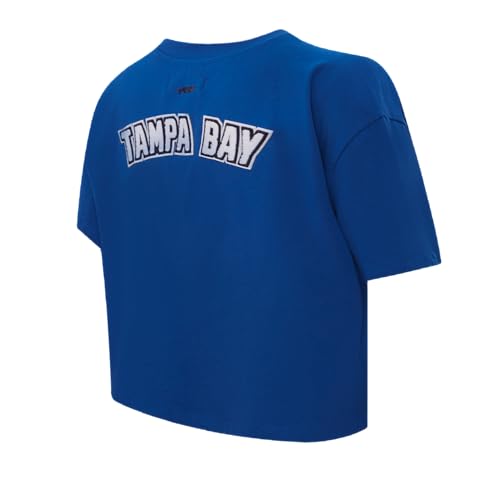 Camiseta de chenilla NHL Classic para mujer con acabados de algodón premium azul L 2