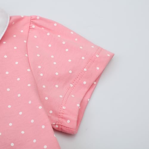 Image of Girls Cotton Long Sleeve Casual Cartoon Appliques Striped Jersey Dresses