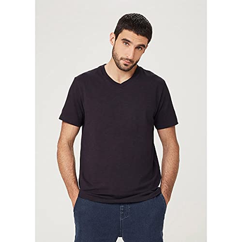 Camiseta Básica Masculina Flamê Com Decote V