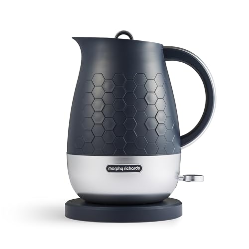 Morphy Richards Cassini Jug Kettle 1.7L 3Kw Rapid Boil Precision Pour Spout Boil Dry Protection Cord Storage Anti-Limescale Filter Outer Space Blue & Silver 103021