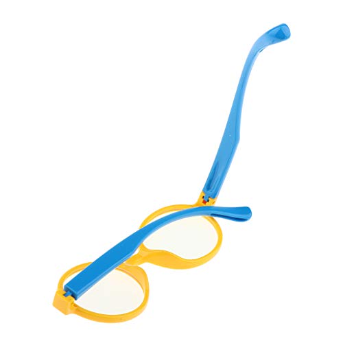 Serenable Kid Blue Light Glasses Com Strap Computer E Gamer Eyewear Anti UV Glasses - Amarelo + Azul