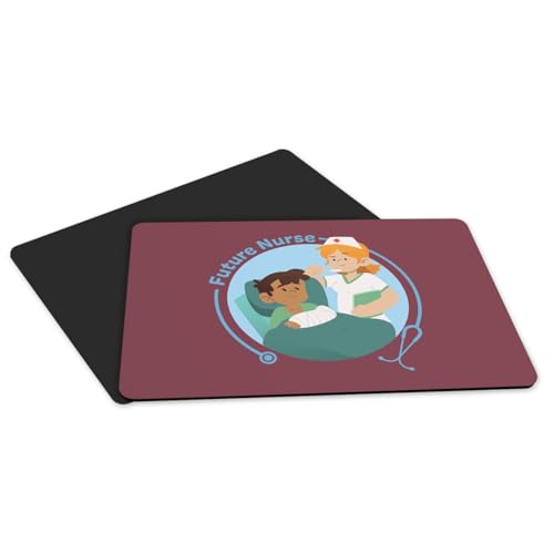 Sets de table rouge caoutchouc Future Nurse grand format 39,5x28,5cm