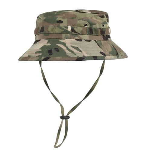 IGXX Camo Bucket Herren mit Kinnriemen Boonie Bush Hut für Angeln Wandern Safari Sommer MTP Airsoft IGXX Camo Bucket Herren mit Kinnriemen Boonie Bush Hut für Angeln Wandern Safari Sommer MTP Airsoft