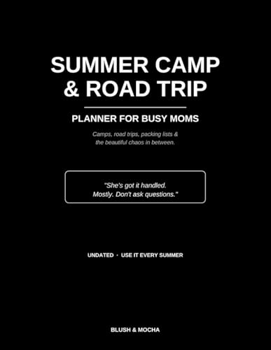 Summer Camp & Road Trip Planner for Busy Moms: The Funny Undated Family Organizer for Kids' Camps, Activities & Road Trips | Packing Lists, Schedules & Emergency Info | Gift for Mom image 2