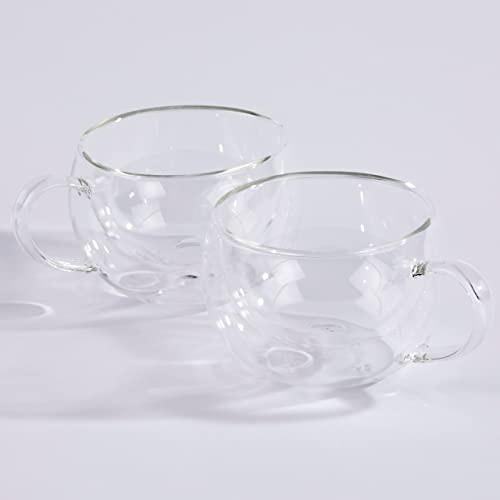 Homiu Double Walled Thermo Glass Cups Perfect For Tea Coffee Borosilicate Glasses Pack Of 2 (Tea Cups 6.1Oz) #TOP7