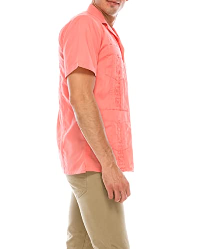 Omegatux Mens Omega Cuban Guayabera Short Sleeve Shirt Wedding Cigar Beach Bartender Casual thumb #5