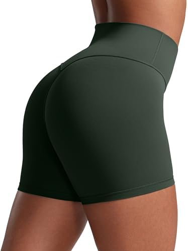 CRZ YOGA Secretsculpt Womens Butterlift High Waist Scrunch Butt Biker Shorts 4 Inches - No Front Seam Workout Gym Booty 16