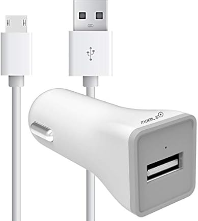 MOBILE+ Cargador para Coche Compatible con Smartphones, 1A + Cable microUSB 1 Metro MB-1009 MOBILE+ Cargador para Coche Compatible con Smartphones, 1A + Cable microUSB 1 Metro MB-1009