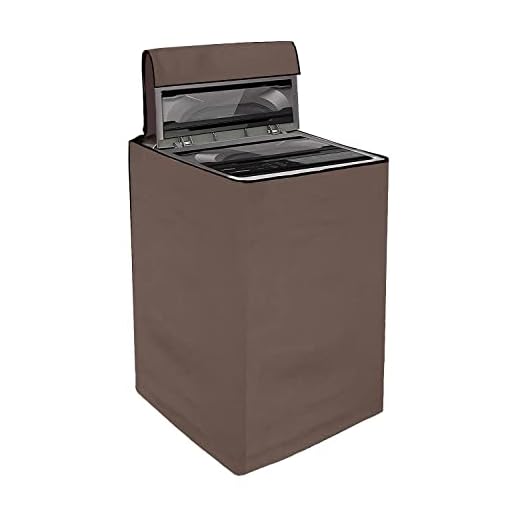 Glory Care Waterproof & Dust-Proof Top Loading Fully Automatic Washing Machine Cover For 6 Kg, 6.5 Kg, 7Kg & 7.5 Kg (Brown) - Polyester