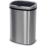 NETTA 50L Sensor Bin for Kitchen - Large Automatic Motion Sensor Waste Rubbish Bin - Touch Free Smart Bin with Infrared Lid & Non Skid Base - Electric Bin for Home, Office, & Trash Can - Silver