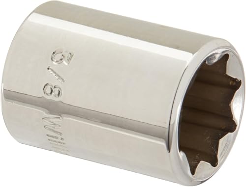 Williams JHWM-812 SUPERTORQUE 1/4-Inch Drive Shallow SAE Socket, 8-Point, 3/8-Inch Size, High-Polished Chrome Finish, Designed For Maximum Engagement on 8 Point Fasteners