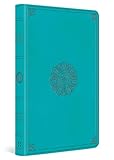 the holy bible: english standard version, turquoise, emblem, trutone, value thinline bible