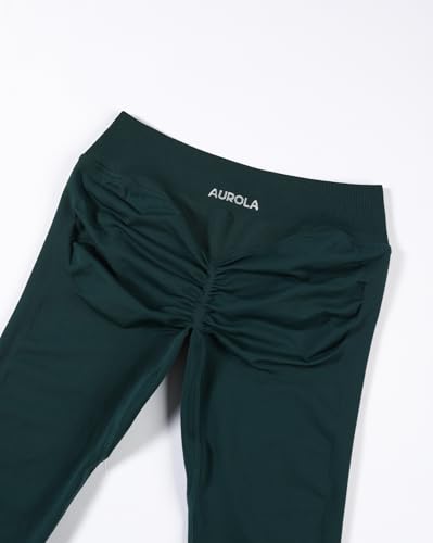 Image of AUROLA Influence Workout Leggings for Women, Seamless Compression Tummy Control Leggings Mid Rise Yoga Pants