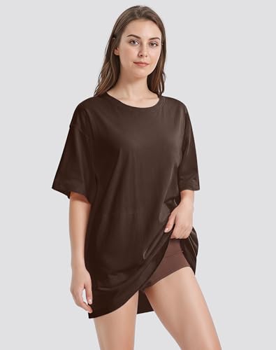 Image of VIUTIL Womens Oversized T Shirt Dress Short Sleeve Crewneck Cotton Mini Dress with Pockets 2026 Casual Summer Clothes