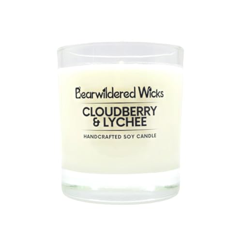 Image of Cloudberry & Lychee Scented White Soy Candle | Hand-Poured | 45hr Burn