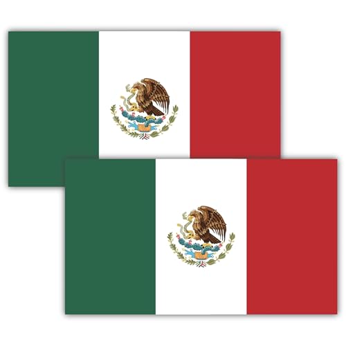 2 PCS 6x 4 Mexican Flag Magnet for Car Mexican Flag Stickers for Car Magnets and Decals