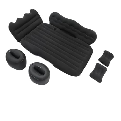 QLASDVUE Car Air Bed Car Inflatable Bed Rear Household Air Mattress Plus-Sized Mountain Peak Fit for Seat Sleeping Gadget Universal(Black)