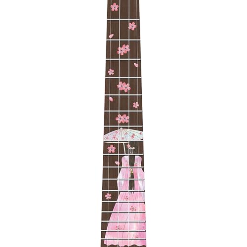 mioosho 23inch Ukulele Fretboard Sticker Ukulele Fretboard Note Decal Guitar Inlay Sticker Label Decals Stickers for Beginner