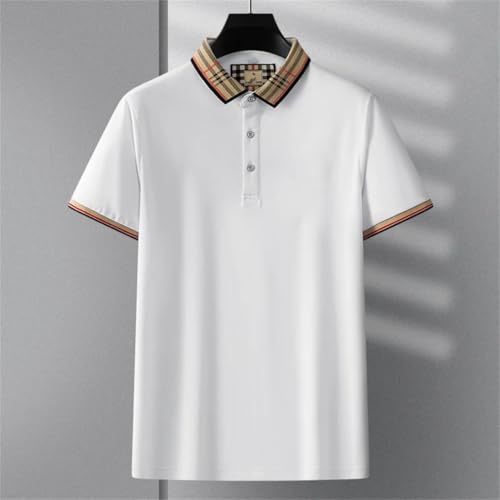 Men's Summer Short Sleeve Pattern Embroidered Shirt Business Casual T-Shirt3