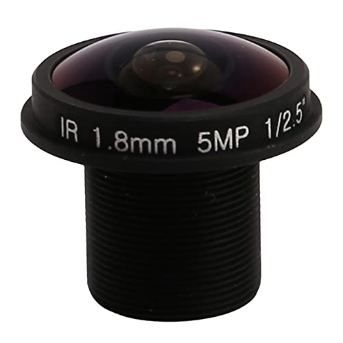 Giuneuow Lente HD Ojo de CCTV 5MP 1.8mm M12 * 0.5 Montaje 1/2.5 F2.0 180 Grados para camaras de videovigilancia Lentes CCTV