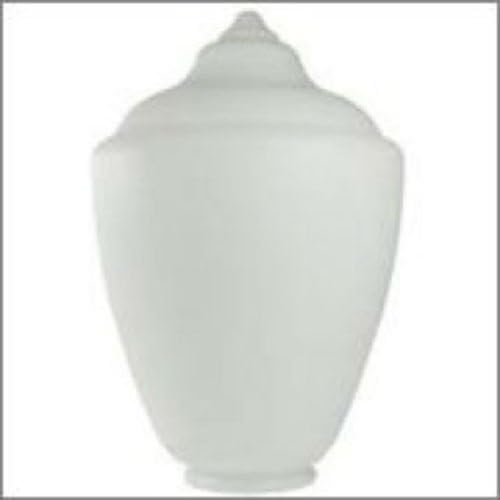 Small White Polyethylene Acorn Globe with 4 Inch Solid Flange