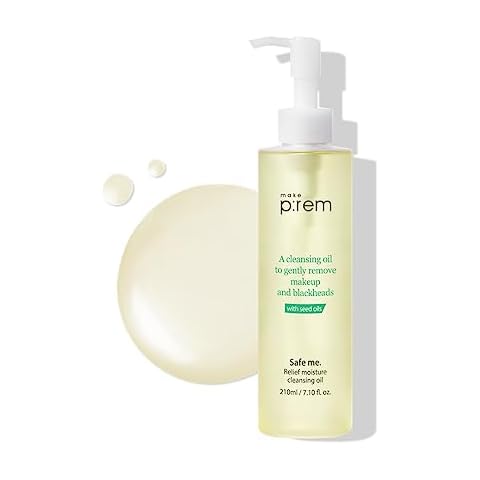 MAKE P:REM Safe Me. Relief Moisture Cleansing Oil, Deep Pore Cleansing Makeup Remover for Oily Skin, All Skin Types, Gentle Blackhead Remover, Korean Skin Care, 210ml, 7.1 Fl.Oz. Cover