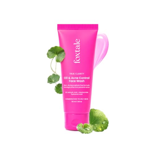 Foxtale Oil & Acne Control Face Wash | 2% Salicylic Acid + Niacin...